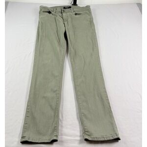 Fidelity Jeans Mens 35x32 Green Torino Slim Straight Stretch Denim